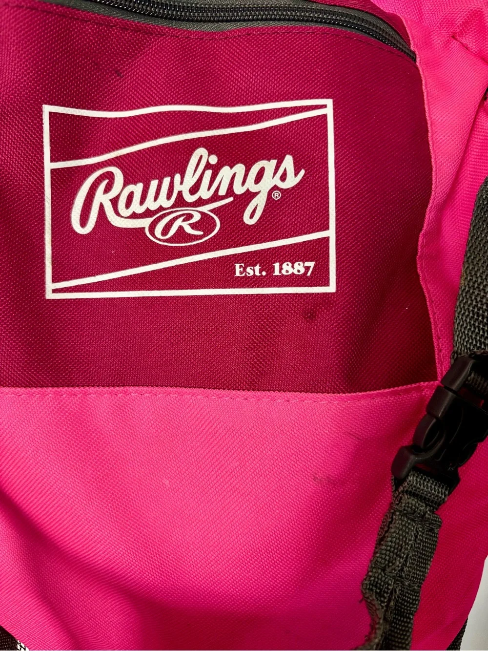 Rawlings Pink & Maroon Logo Softball/Baseball Backpack